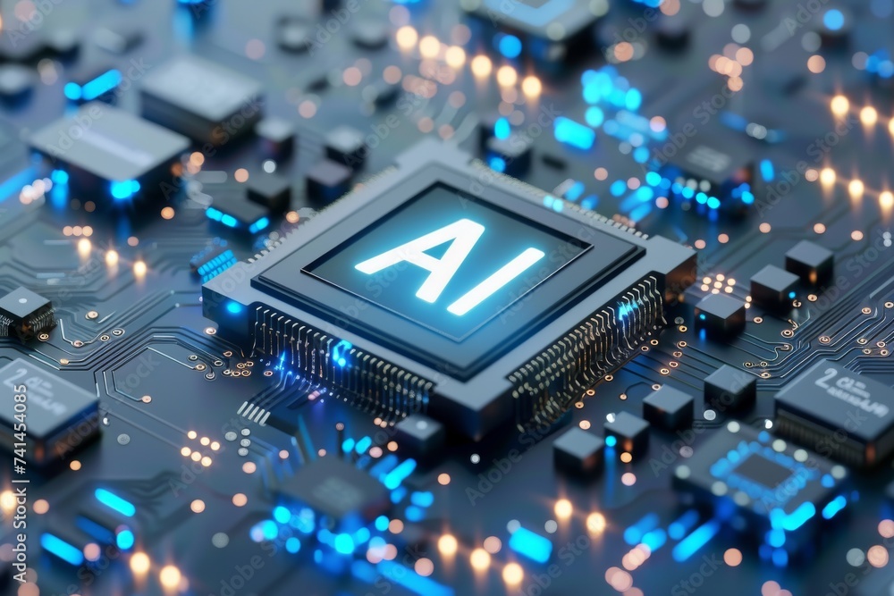 Aufkleber ai brain chip motivation. artificial intelligence self supervised learning mind myelin sheath axon. 