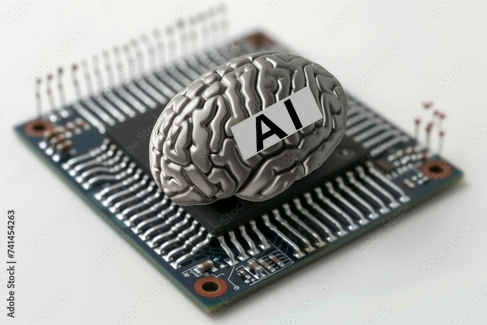 Aufkleber ai brain chip tsv. artificial intelligence neuronal survival mind server disaster recovery planning 