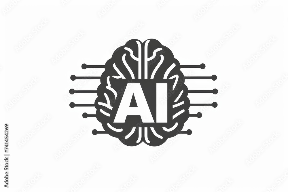 Poster ai brain chip online learning. artificial intelligence mental acumen mind biotechnology axon. semico