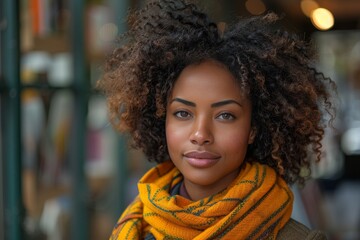 Close Up Portrait of Person Wearing Scarf