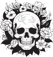 Bold Blooms Strong Skulls Thick Lineart Fusion