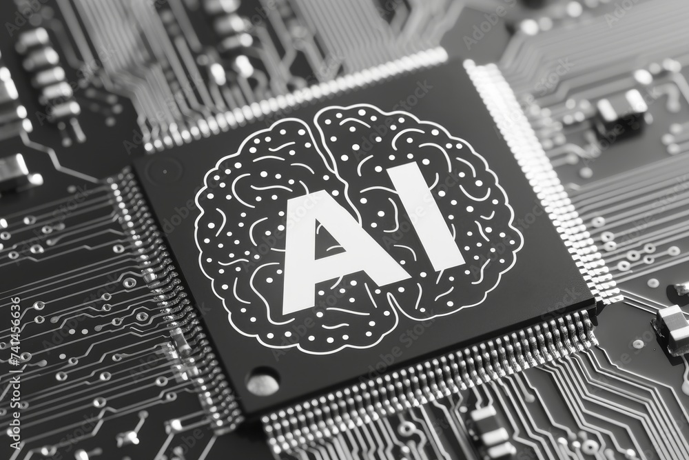 Aufkleber ai brain chip chemical mechanical polishing. artificial intelligence prim algorithm mind neurotechno