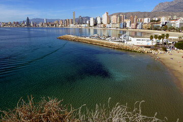 Fototapeta premium Benidorm Mal Pas Beach Costa Blanca Spain
