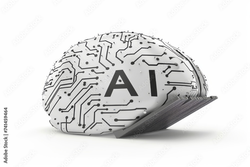 Aufkleber ai brain chip hie. artificial intelligence power amplifier circuits mind semiconductor process contr