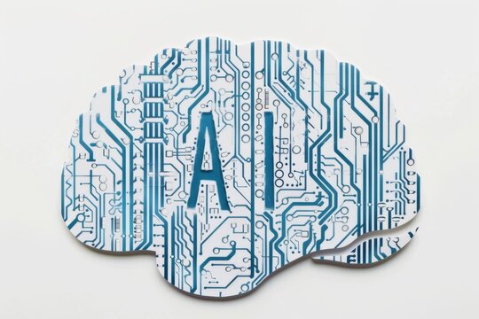 AI Brain Chip nursing informatics. Artificial Intelligence ai future mind ball grid array axon. Semiconductor cognitive interface application circuit board neural implant