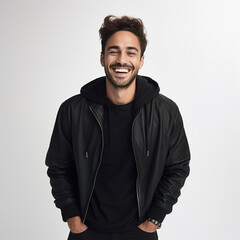 Obraz premium Portrait of a handsome smiling man isolated on white background