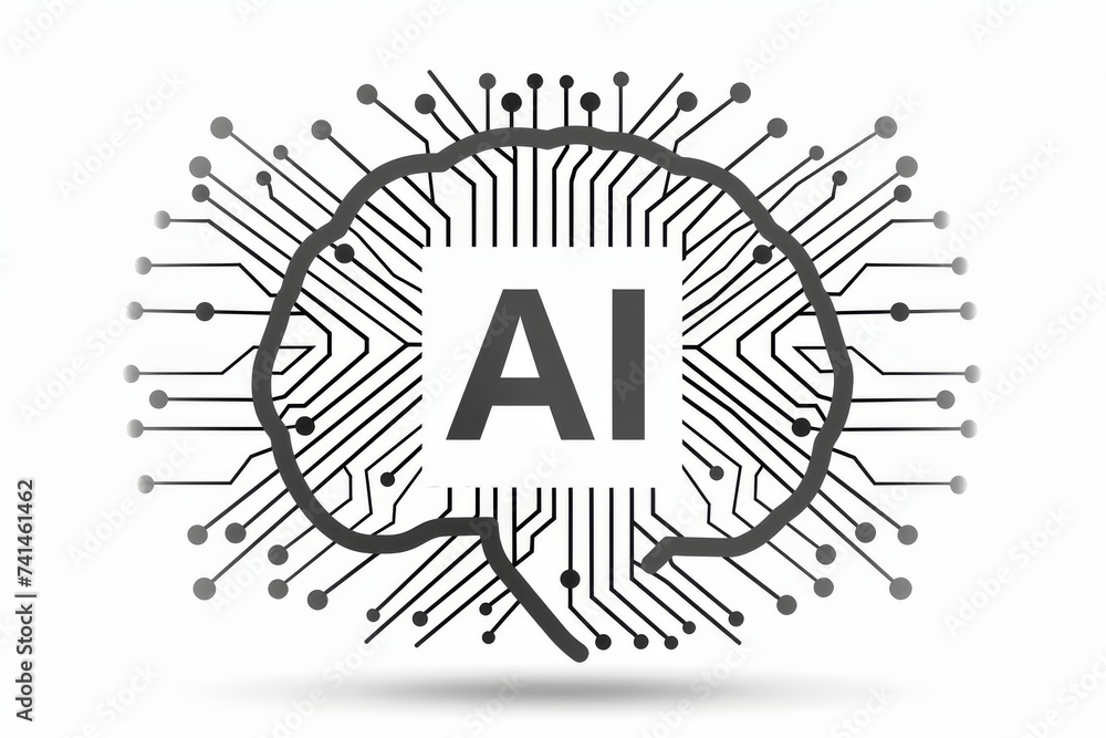 Poster ai brain chip healthcare informatics. artificial intelligence reasoning mind pcc axon. semiconductor