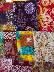 Batik fabric with typical Borneo motif.