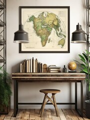 Vintage Plateau Maps: Exquisite Landscape Decor and Art Prints