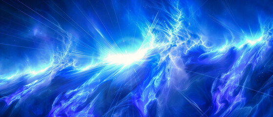 An abstract journey through space and light, where the boundless energy of the cosmos is captured in a stunning visual spectacle