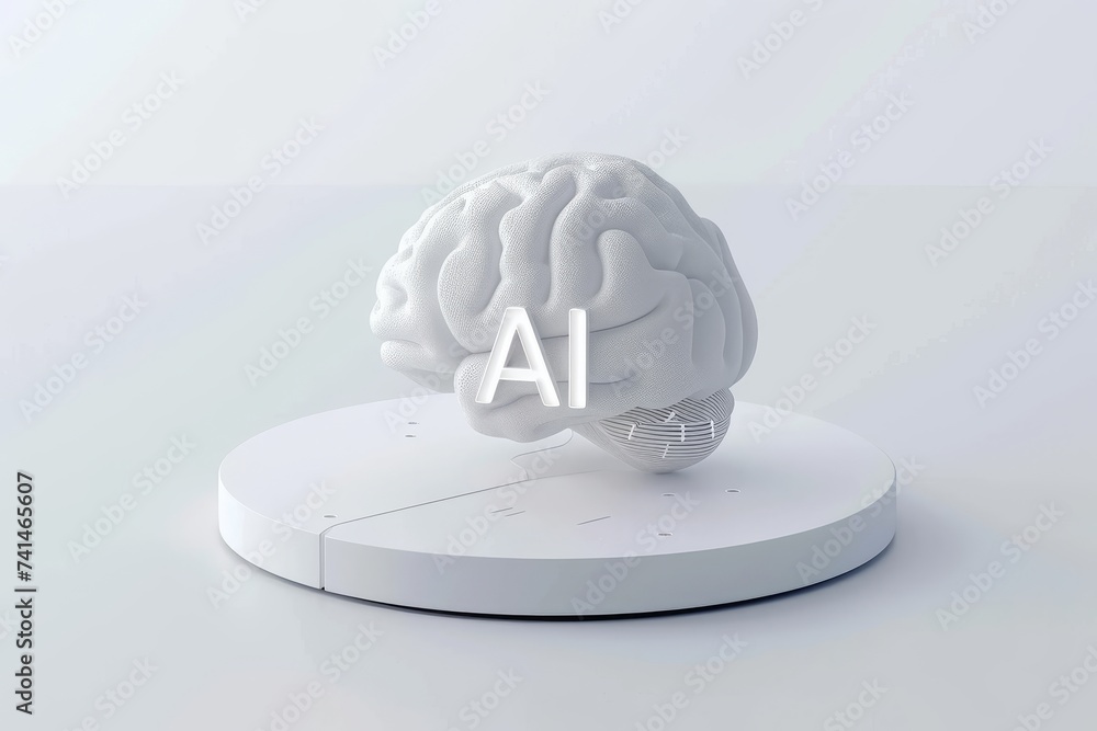 Aufkleber ai brain chip neurofeedback mechanism. artificial intelligence it planning mind data anonymization a