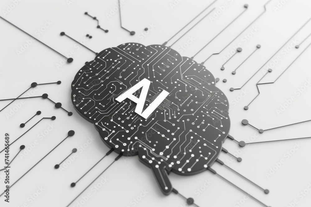 Aufkleber ai brain chip task negative network. artificial intelligence classification mind mental resilience t