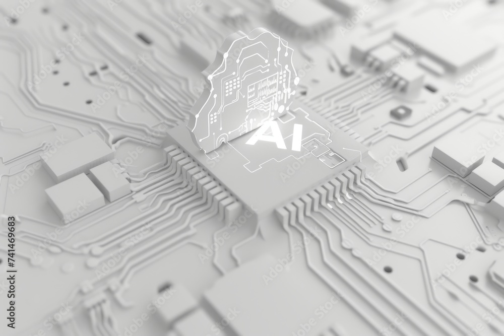 Aufkleber ai brain chip digital currency. artificial intelligence soc mind particle swarm optimization axon. s