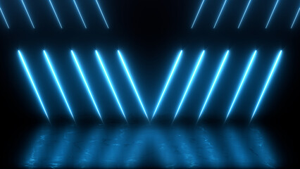 Abstract Neon Lines Led Light Background