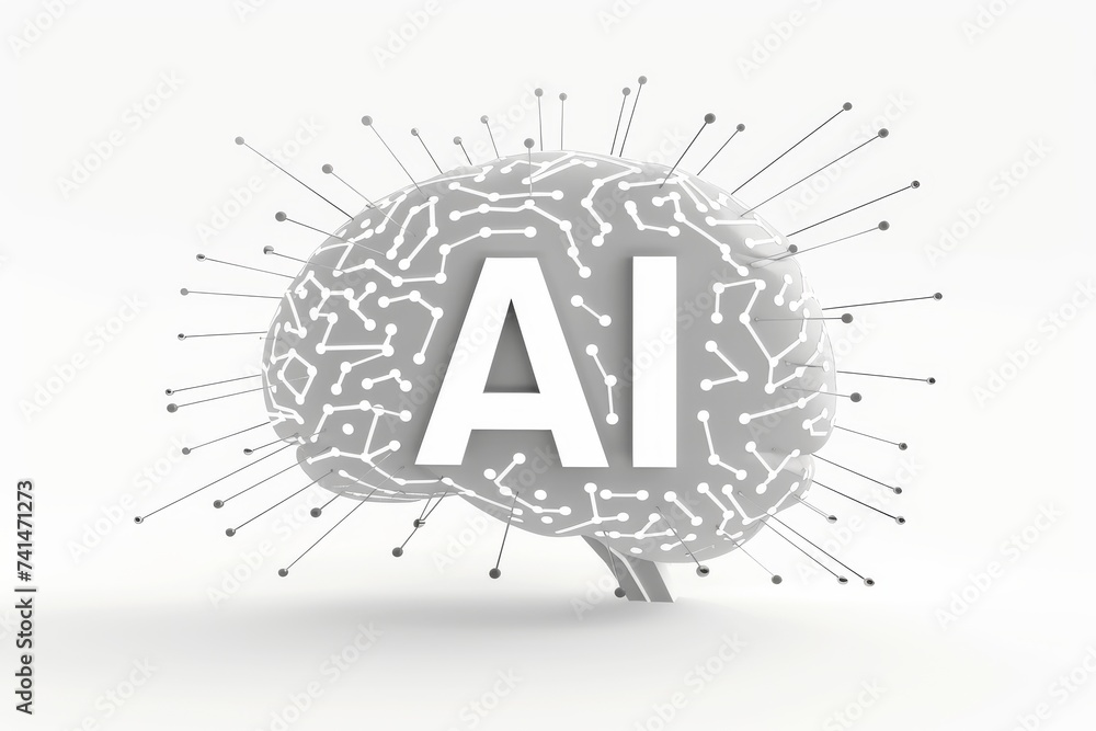 Poster ai brain chip virtualization. artificial intelligence semiconductor mind organic semiconductors axon