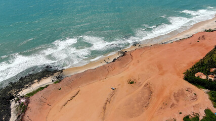 Praia da Pipa (Pipa Beach), Brazil. At Pipa, turtles frequently use the beaches to build nests and lay their eggs.