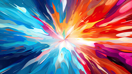 Obraz premium Abstract explosion background, radiant abstract vector explosion of bright colors