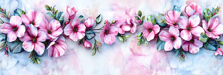 The soft beauty of blossoming flowers, capturing the essence of spring and the renewal of nature