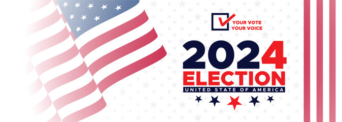 Presidential election day in the United States. Vote 2024. Election 2024 USA. Political election campaign banner. background, post, Banner, card, and poster design with Vote Day on November 5 US