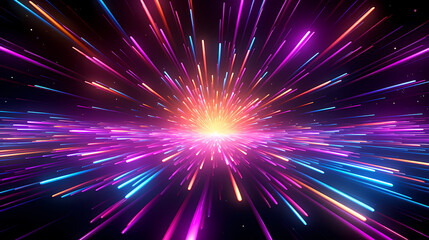 Fototapeta premium Abstract explosion background, radiant abstract vector explosion of bright colors