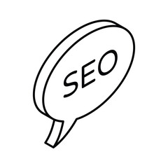 Seo chat isometric vector design, ready to use in websites and mobile apps