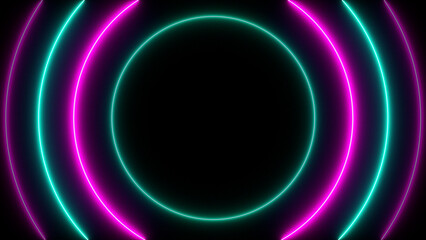 Neon colored led light path background