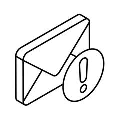 Spam mail isometric icon design ready for premium use