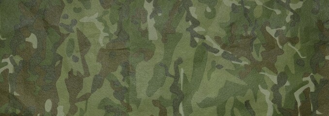 Texture of camouflage fabric as background, top view - obrazy, fototapety, plakaty
