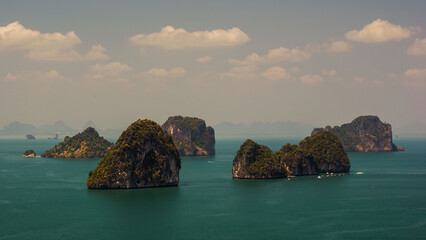 The islands of the province of Krabi from a bird's eye view.