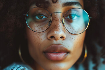 Portrait of an african american woman. Generative AI image