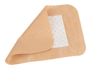 Medical big elastic plaster isolated on the white background