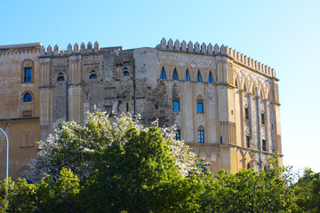 Norman Palace (or Palazzo Reale) in Palermo, Sicily, Italy