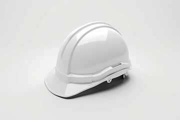 White construction hard hat on a white background. Mock-up.