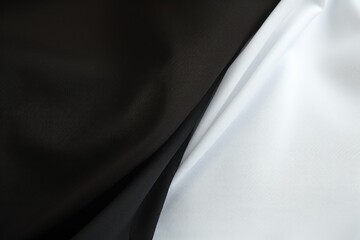 Close up of a black and white shirt and tie. Perfect for business or formal attire concepts