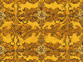 batik background with the dominant color yellow