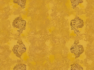 batik background with the dominant color yellow