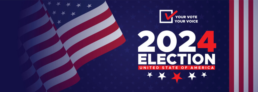 Presidential election day in the United States. Vote 2024. Election 2024 USA. Political election campaign banner. background, post, Banner, card, and poster design with Vote Day on November 5 US