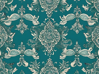 batik background with the dominant color tosca