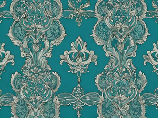 batik background with the dominant color tosca