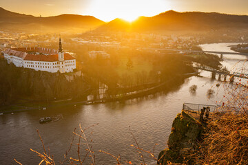 Sunrise i Decin, Czech republic