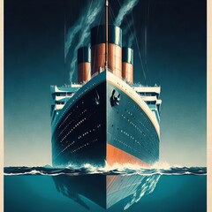 Illustration of the titanic