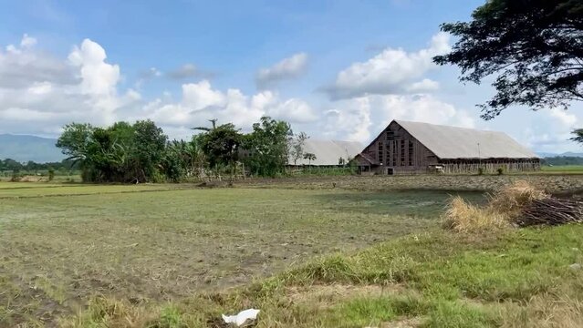 Traditional Tobacco House,or Los Tembakau or Los Mbako, a warehouse for storing and drying harvested tobacco leaves in Jember Regency, East Java, Indonesia