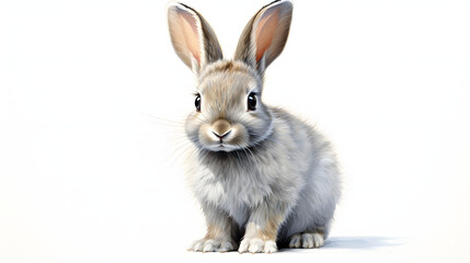 Obraz premium Rabbit on white background