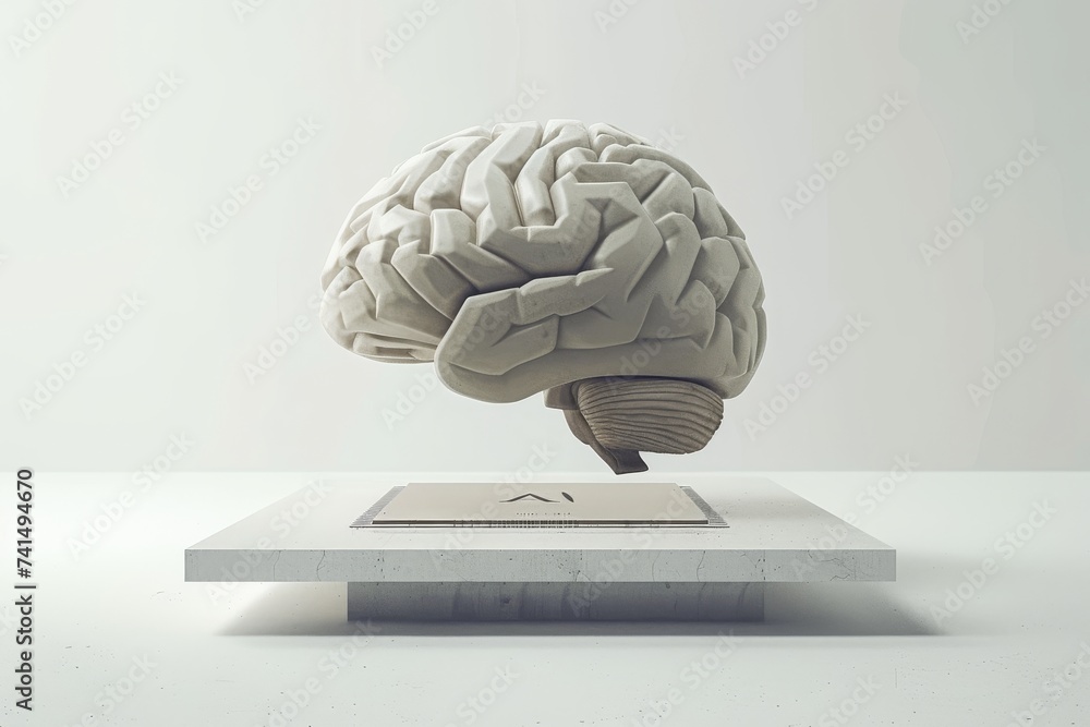 Poster ai brain chip deep ultraviolet lithography. artificial intelligence ups mind neurotransmitter transp