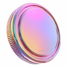 Collectible iridescent coin concept