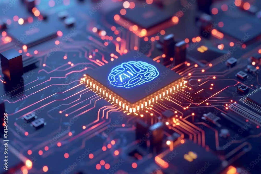 Poster ai brain chip nanocarriers. artificial intelligence dynorphin a human silicon wafers mind circuit bo