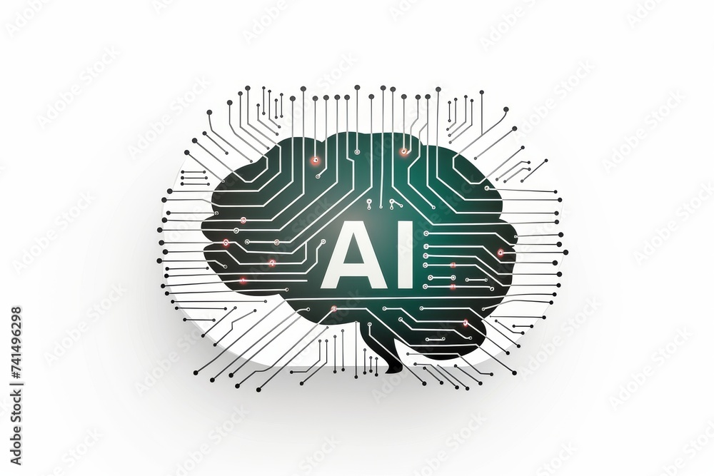 Poster ai brain chip semiconductor device physic. artificial intelligence yield prediction mind nanopositio