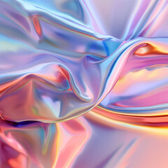 Abstract fluid art with a blend of pastel colors and shine