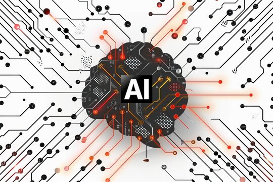 AI Brain Chip space complexity. Artificial Intelligence neurological diagnosis mind neuromodulators axon. Semiconductor cryptocurrency circuit board diffusion tensor imaging