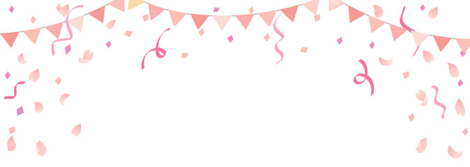 かわいい手描きの桜フレーム